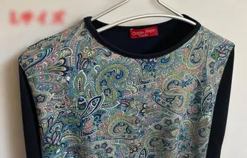 코르소로쏘 CORSOROSSO 귀여운 페이즐리 티셔츠 4(L) 새상품급