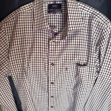 PERSON'S 스타일리시 핏 체크 셔츠