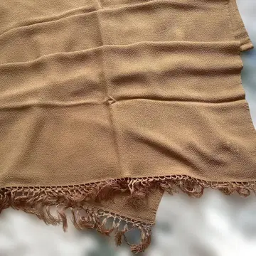 새상품급 카가 염색 숄 머플러 순수 실크 실크 산황색 황금색