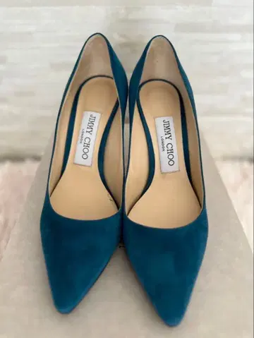 JIMMY CHOO 파랑 스웨이드 하이힐 펌프스