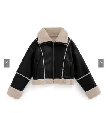 GRL 가죽 무스탕 블루종 옷깃 2way 블랙 겨울 의류