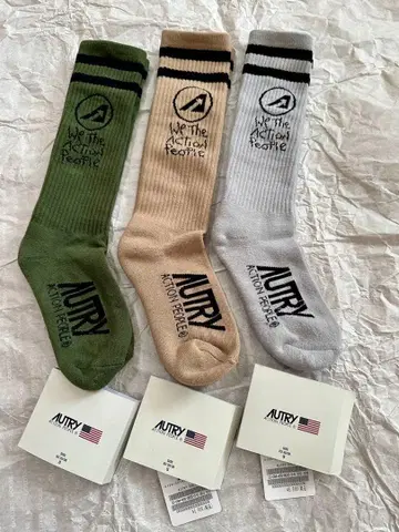 오트리 AUTRY 로고 양말 3종 세트