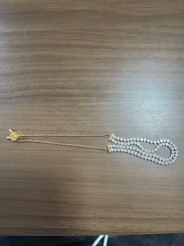 스와로브스키 목걸이 큐빅 3연 골드 조정 가능