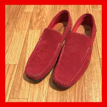 [새상품] 남성용 로퍼 28.5cm 빨간색 스웨이드 느낌