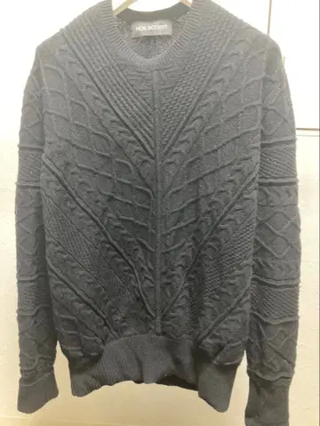 NEIL BARRETT 케이블 니트 닐바렛 s 23aw 블랙