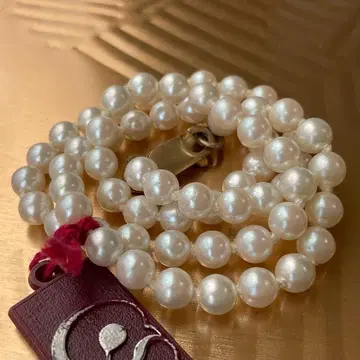 모조 진주 목걸이 금장 장식 실버 925 결혼식 입학식 여린 이탈리아