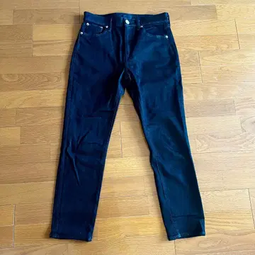 미사용 RED CARD 블랙 하이웨스트 스트레이트 데님 26