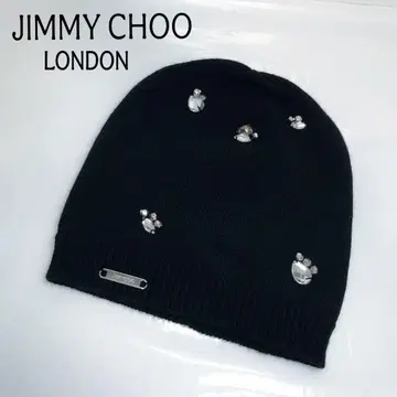 [ 미사용급 ] JIMMY CHOO 지미추 니트 모자 비니 니트 블랙