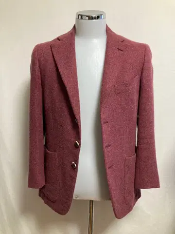ISAIA 버건디 테일러드 자켓