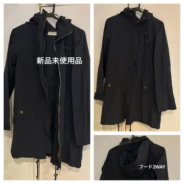 네이비 후드 부착 마운틴 후드티