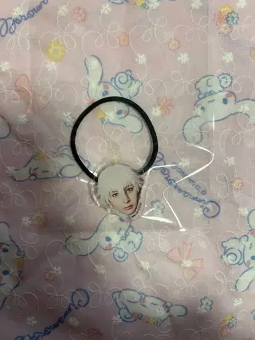 무대 블루 록 생머리 머리끈 나기