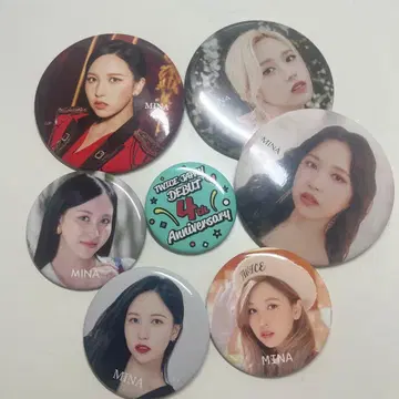 TWICE MINA 핀 배지 7개 묶음 판매