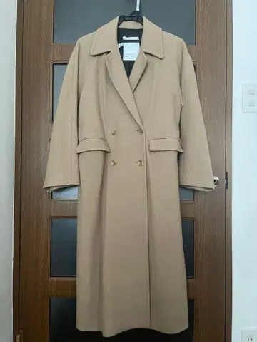 엘렌딕 베이지 더블 브레스트 롱 코트