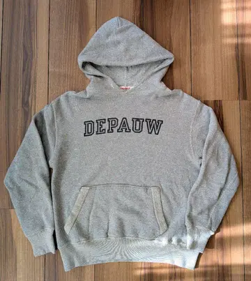 웨어하우스 DEPAUW 그레이 후드 부착 후드티 사이즈 S
