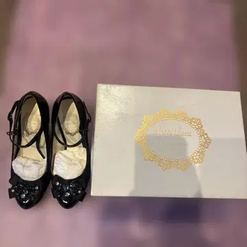 비쥬 장식 블랙 힐 8cm