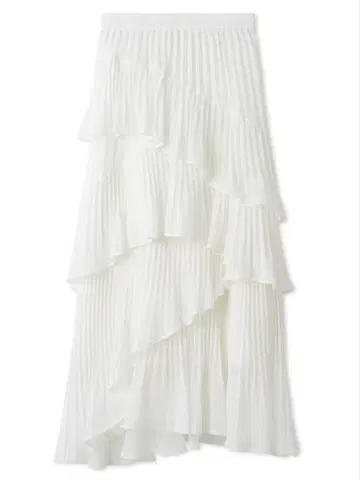 SNIDEL 스나이델 Sustaina 플리츠 캉캉 스커트 WHT 0