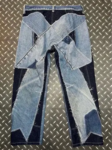 NINCOMPOOPCAPACITY 에비수 리본 데님 팬츠