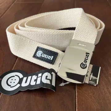 Cutie1 아이보리 캔버스 벨트