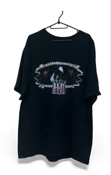 할리데이비슨 T셔츠 블랙 구제 의류