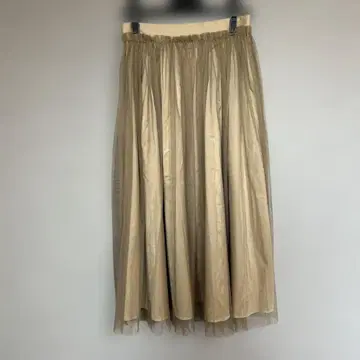 Rey BEAMS 베이지 튤 롱 스커트