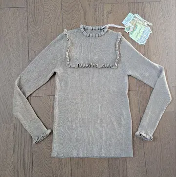 유키에몬 yukiemon 프릴 장식 라메 믹스 터틀 모카