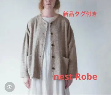 새상품 nest Robe 네스트로브 코튼 야크 나핑 노카라 자켓