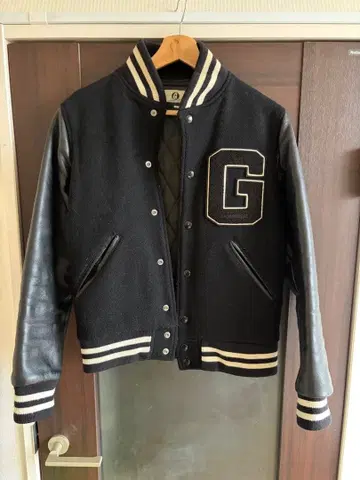 14'GOOD ENOUGH 1st 복각 바시티 자켓 블랙