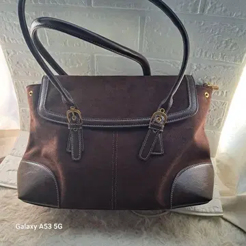 미사용 새상품 브라운 스웨이드 숄더백