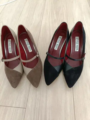 베이지 브라운 블랙 하이힐 피즈린 21.5