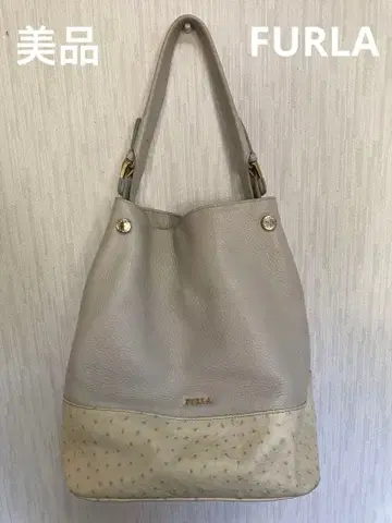 [ 새상품급 ] FURLA ( 훌라 ) 2WAY 백 화이트 가죽 숄더백