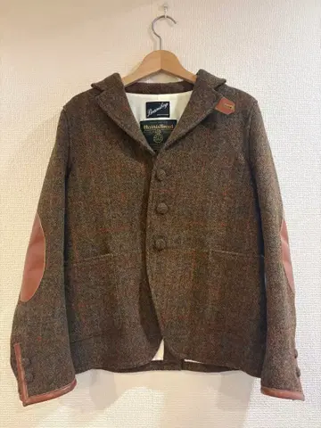 Beamsboy Harris Tweed 테일러드 자켓 브라운