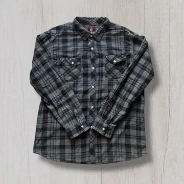 00s QUIKSILVER 플란넬 셔츠 XL 그레이 계열 체크