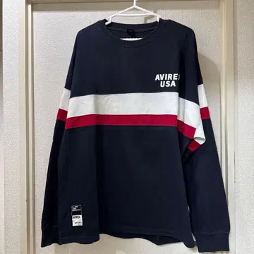 AVIREX 긴팔 티셔츠 네이비