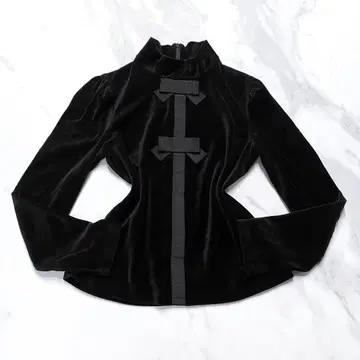 M'S GRACY 엠즈 그레이시 벨로아 리본 긴팔 티셔츠 38 BK