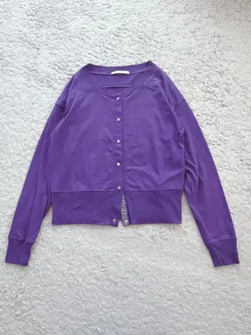 루카 레이디 랙 루카 퍼플 가디건 코튼 긴팔 F 겉옷