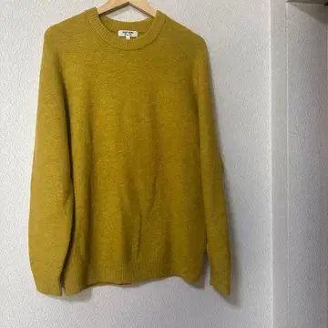 GLOBAL WORK 머스타드 크루넥 니트 스웨터