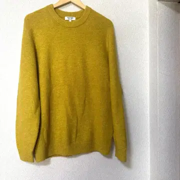 GLOBAL WORK 머스타드 크루넥 니트 스웨터