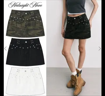 MIDNIGHT MOVE 스터드 미니 스커트 S