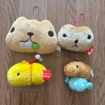 [ 미사용 새상품 ] 카피바라 씨 마스코트 봉제 인형 4세트