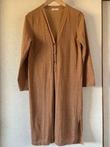 개버딘 KT 브라운 롱 가디건