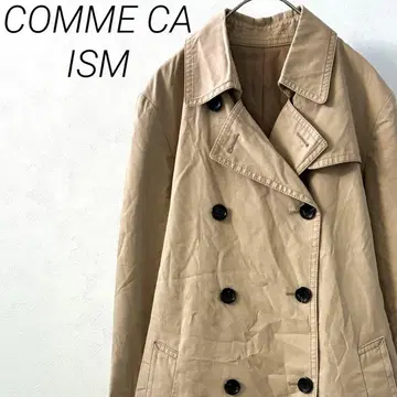 COMME CA ISM 트렌치코트 벨트 부착 포켓 부착 심플