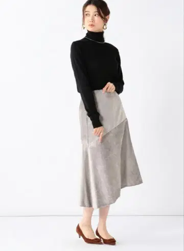 최종 sale demi-luxe beams 롱 스커트 그레이 실버
