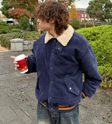 류세이 코듀로이 보아 자켓