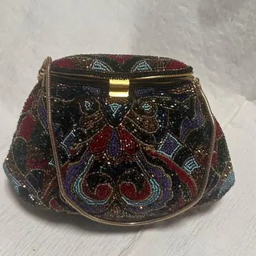 황실 어용 LUMY 파티 백 비즈 백 몰티 장식