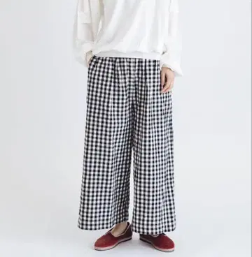 Gauze# 깅엄 루미 팬츠 핑크