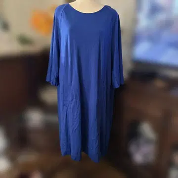 마담 히로코 파랑 캐주얼 원피스 3L