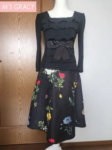 M'S GRACY 꽃무늬 스커트 프릴 티셔츠
