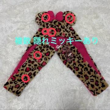 디즈니 미니 레오파드 무늬 머플러 캡 팬캡