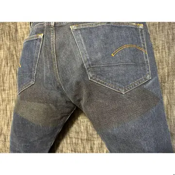 G-Star RAW 하드 자수 사시코 디자인 인디고 데님 청바지