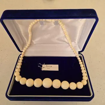 아이보리 비즈 목걸이 케이스 포함
